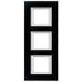 Plaque Axolute Bticino Nuit noire - 3 x 2 modules entraxe 71 V