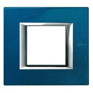 Plaque Axolute Bticino Bleu - 2 modules