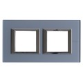 Plaque Axolute Bticino Azur - 2 x 2 modules entraxe 71 H