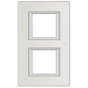 Plaque Axolute Bticino Argent - 2 x 2 modules entraxe 71 V