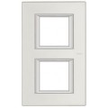 Plaque Axolute Bticino Argent - 2 x 2 modules entraxe 71 V