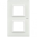 Plaque Axolute Bticino Verre Blanc - 2 x 2 modules entraxe 71 V