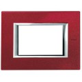Plaque Axolute Bticino Rouge - 3 modules