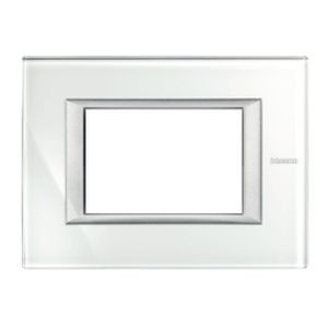 Plaque Axolute Bticino Whice - 3 modules
