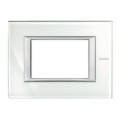 Plaque Axolute Bticino Whice - 3 modules