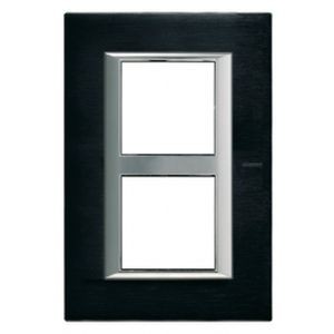 Plaque Axolute Bticino Anthracite - 2 x 2 modules entraxe 57