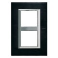 Plaque Axolute Bticino Anthracite - 2 x 2 modules entraxe 57