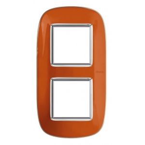 Plaque Axolute Bticino Translucide Orange - 2 x 2 modules entraxe 71
