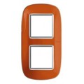 Plaque Axolute Bticino Translucide Orange - 2 x 2 modules entraxe 71