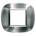 Plaque Axolute Bticino Inox brossé Alessi - 2 modules