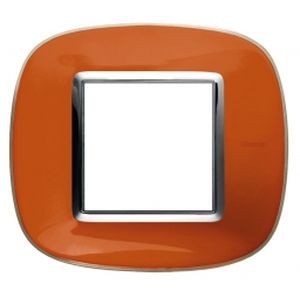 Plaque elliptique Axolute Métallisé 2 modules - Translucide Orange