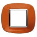 Plaque elliptique Axolute Métallisé 2 modules - Translucide Orange