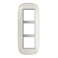 Plaque Axolute Bticino Translucide Blanc - 3 x 2 modules entraxe 57