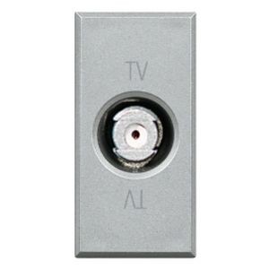 Prise TV Axolute Bticino simple sortie F - 1 module - alu