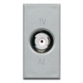 Prise TV Axolute Bticino simple sortie F - 1 module - alu