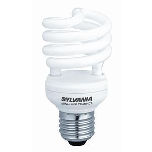 Ampoule fluocompacte E27 Sylvania Mini-Lynx Fast-Start Spiral 8W 827 2700K 405lm
