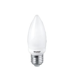 Ampoule fluocompacte E27 Sylvania Mini-Lynx Candle 9W 2700K 405lm