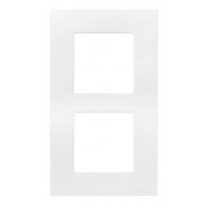Plaque double verticale entraxe 57mm - Blanc Espace Lumière