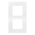 Plaque double verticale entraxe 57mm - Blanc Espace Lumière
