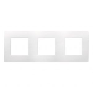 Plaque triple horizontale ou verticale entraxe 71 - Blanc Espace Lumière