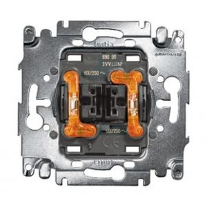 Double poussoir 6A O+F lumineux