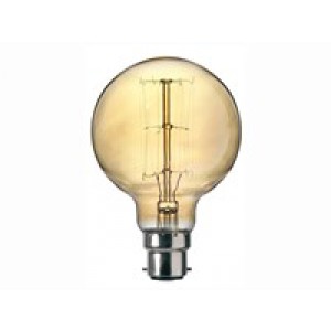 Ampoule à incandescence Vintage Globe G80 60W 230/240V B22 - Sylvania