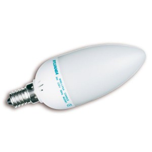 Ampoule fluocompacte E14 Sylvania Mini-Lynx Candle 7W 827 200lm