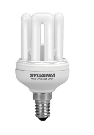 Ampoule fluocompacte E14 Sylvania Mini-Lynx Fast-Start 11W 827 2700K 600lm
