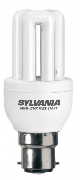 Ampoule fluocompacte E14 Sylvania Mini Lynx Fast-Start 8W 827 2700K 450lm