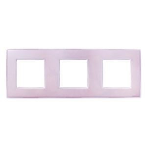 Plaque triple - entraxe 71  - Lilas