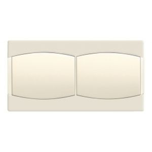 Plaque double - entraxe 71 H - Ecru