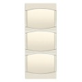 Plaque triple Arnould - entraxe 57 V - Ecru