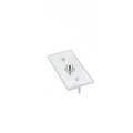 Interrupteur 1 bouton poussoir argent+plexiglass Arnould Europa