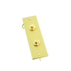 Arnould Europa Plaque rectangle 2 boutons poussoirs or brossé
