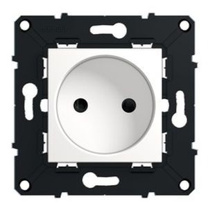 Prise de courant 2p Arnould Espace Evolution bornes à vis 10/16 a - blanc