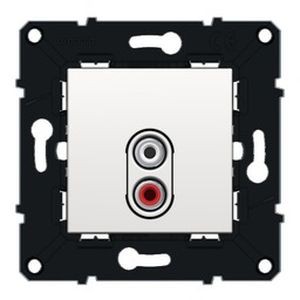 Double prise rca standard pré-connectorisée Arnould Espace Evolution - blanc