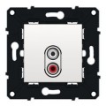 Double prise rca standard pré-connectorisée Arnould Espace Evolution - blanc