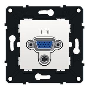 Prise hd15 + jack pré-connectorisée Arnould Espace Evolution - blanc