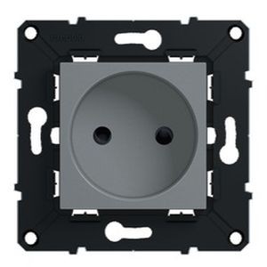 Prise de courant 2p Arnould Espace Evolution bornes à vis 10/16 a - magnesium