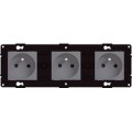 Prise de courant 3 x 2p+t Arnould Espace Evolution bornes automatiques 16 a précablée - magnesium