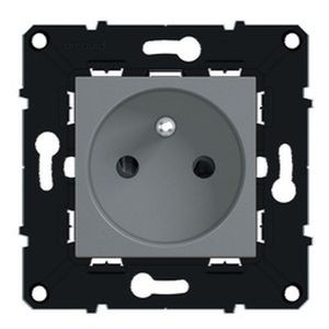 Prise de courant 2p+t Arnould Espace Evolution bornes à vis 16 a - magnesium