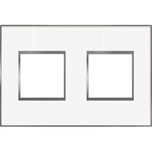 Arnould Espace Evolution - plaque 2 postes - miroir blanc