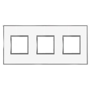 Arnould Espace Evolution - plaque 3 postes - miroir blanc