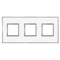 Arnould Espace Evolution - plaque 3 postes - miroir blanc