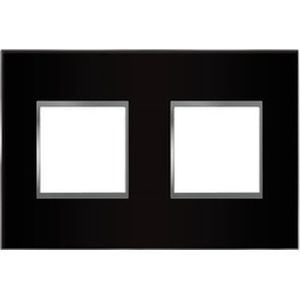 Arnould Espace Evolution - plaque 2 postes - miroir noir
