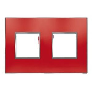 Arnould Espace Evolution - plaque 2 postes - rouge satin - Arnould - 64682