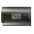 Thermostat d'ambiance anthracite metallise montage paroi 1 inverseur 5a alim piles 2 x 1,5v aaa - antigel-off-ete-hiver-jour-nuit +5°c a +37°c (1T3190032100PAS)