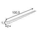 BANDEAU LED EXTERIEUR PRO, 100CM, 24V, 96 LED BLANC CHAUD