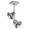 HURIT DOUBLE PLAFONNIER, ALU-NATUREL/CHROME