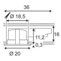 ESSENS 18/2, 2x18W, BLANC